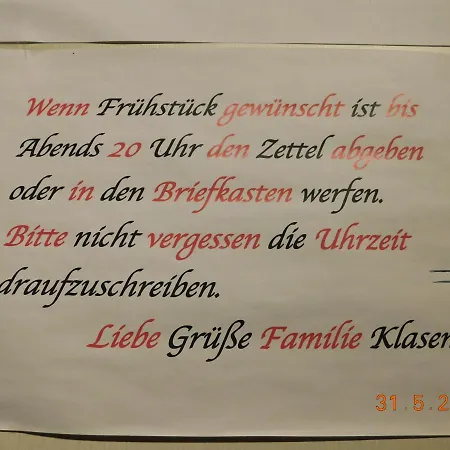 Ferienwohnung Familie Klasen Hartenreuth